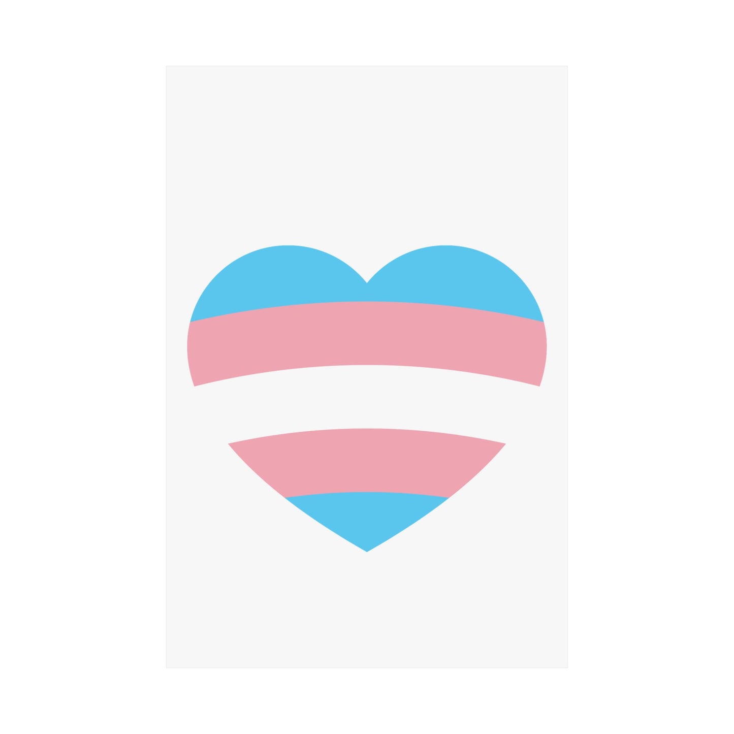 Transgender Heart Poster | LGBTQ+ Pride & Allyship Wall Art