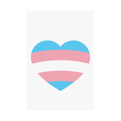 Transgender Heart Poster | LGBTQ+ Pride & Allyship Wall Art