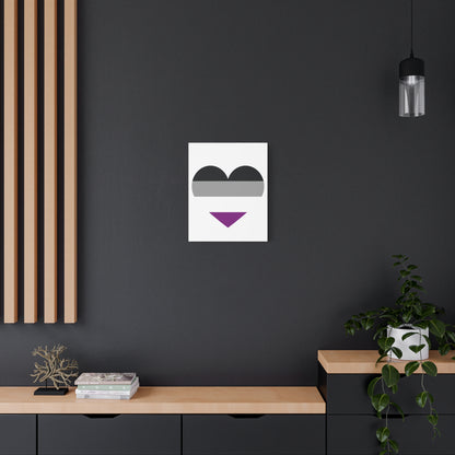 Asexual Pride Heart Canvas | LGBTQ+ Wall Art & Home Decor