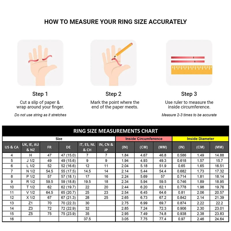 Pride Ring Measurements