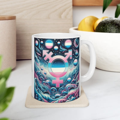 Ceramic Mug (Transgender Cosmic Theme)